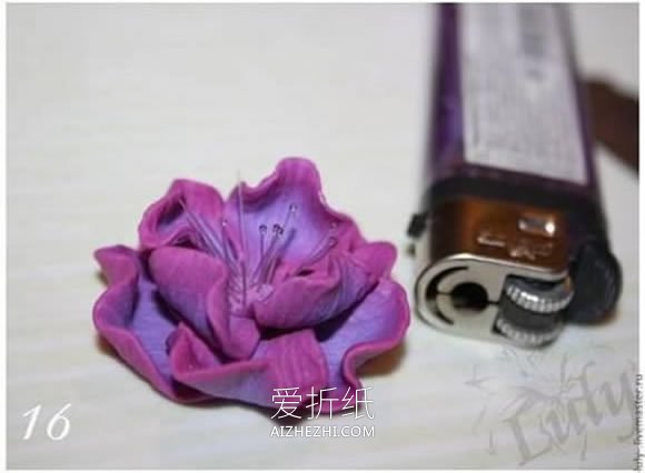 怎么做粘土花戒指图解 超轻粘土制作花朵戒指- www.aizhezhi.com