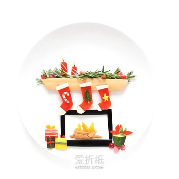 怎么做食材拼画图片 食物水果DIY拼画作品- www.aizhezhi.com