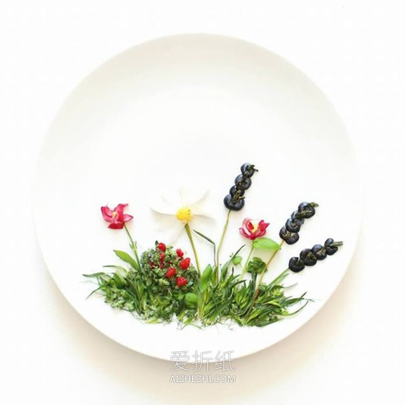 怎么做食材拼画图片 食物水果DIY拼画作品- www.aizhezhi.com