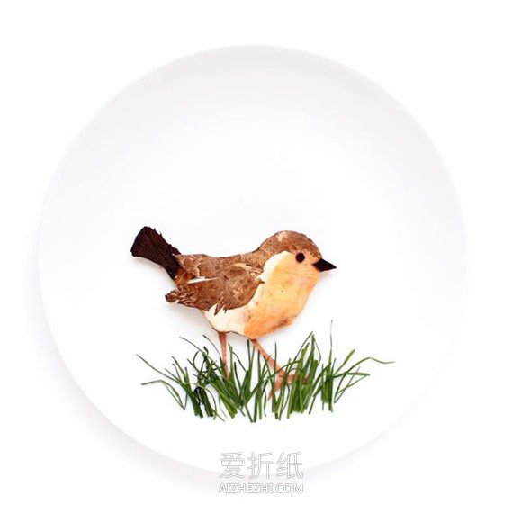 怎么做食材拼画图片 食物水果DIY拼画作品- www.aizhezhi.com