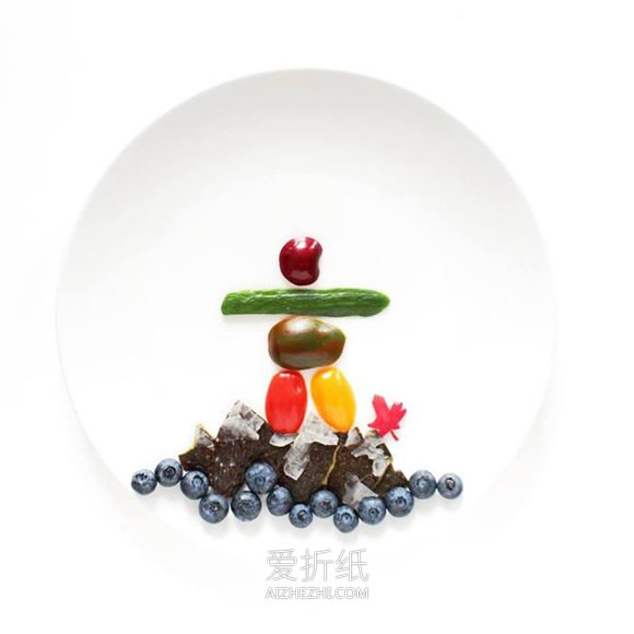 怎么做食材拼画图片 食物水果DIY拼画作品- www.aizhezhi.com