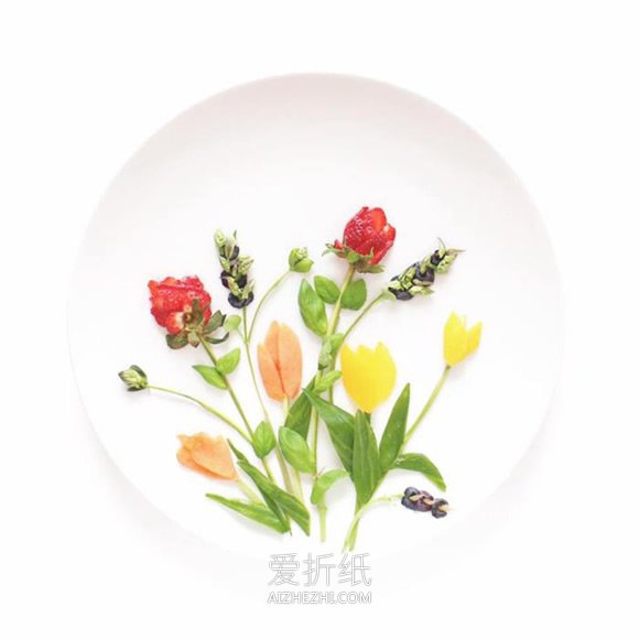 怎么做食材拼画图片 食物水果DIY拼画作品- www.aizhezhi.com