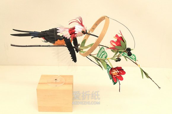 手工花鸟纸雕作品欣赏 精美逼真仿佛活物！- www.aizhezhi.com