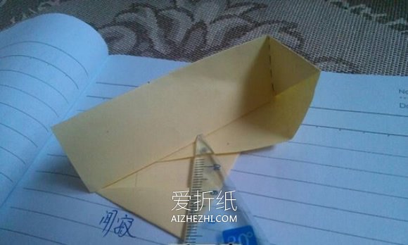 怎么折纸三角形盒子 带盖子三角形纸盒的折法- www.aizhezhi.com