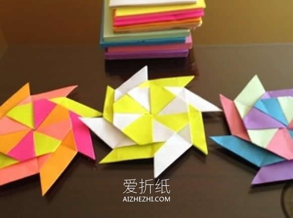 怎么折纸八角形飞镖 手工忍者飞镖的折法图解- www.aizhezhi.com