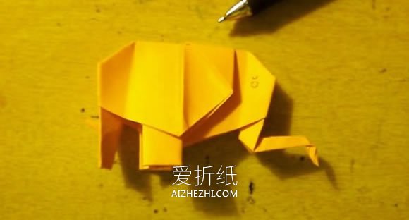 怎么折纸可爱的大象 简单详细大象的折法图解- www.aizhezhi.com