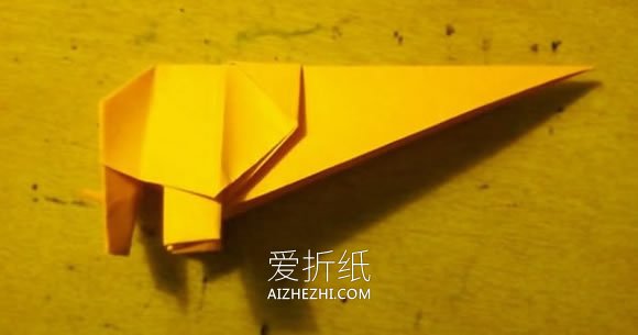 怎么折纸可爱的大象 简单详细大象的折法图解- www.aizhezhi.com