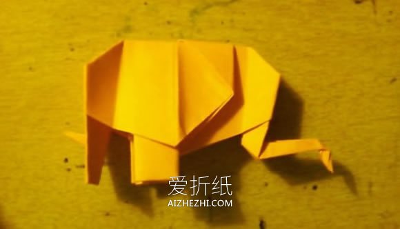 怎么折纸可爱的大象 简单详细大象的折法图解- www.aizhezhi.com