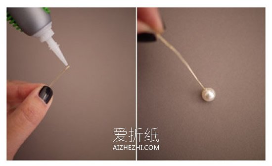 怎么做小清新珍珠发夹 简单手工制作珍珠发饰- www.aizhezhi.com