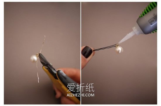 怎么做小清新珍珠发夹 简单手工制作珍珠发饰- www.aizhezhi.com