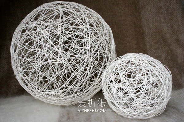 怎么做绳子灯罩的方法 气球道具制作球体灯饰- www.aizhezhi.com