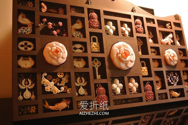 手工雕刻的立体纸雕作品 很有中国传统的味道- www.aizhezhi.com