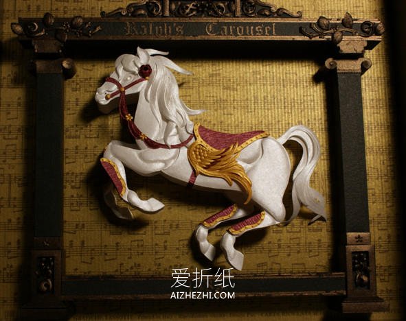 手工雕刻的立体纸雕作品 很有中国传统的味道- www.aizhezhi.com