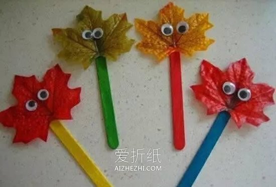 幼儿园树叶贴画图片 简单又可爱的树叶拼贴画- www.aizhezhi.com