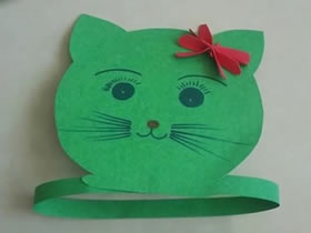 怎么做小猫咪头饰图解 卡纸手工制作儿童头饰