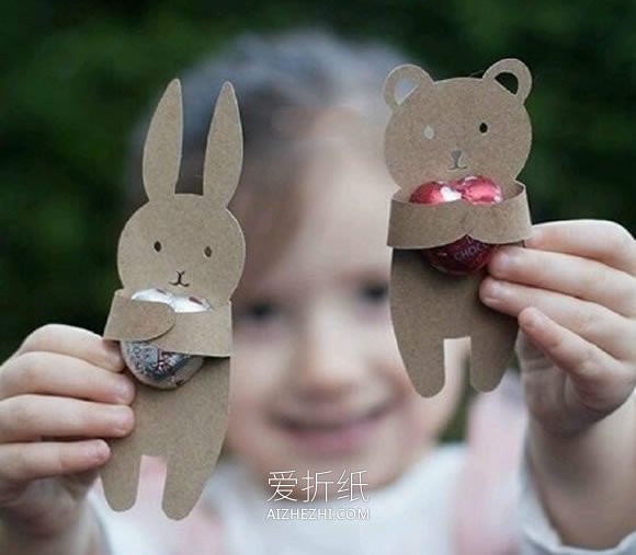 怎么做巧克力糖果包装 儿童制作卡通小动物包装- www.aizhezhi.com