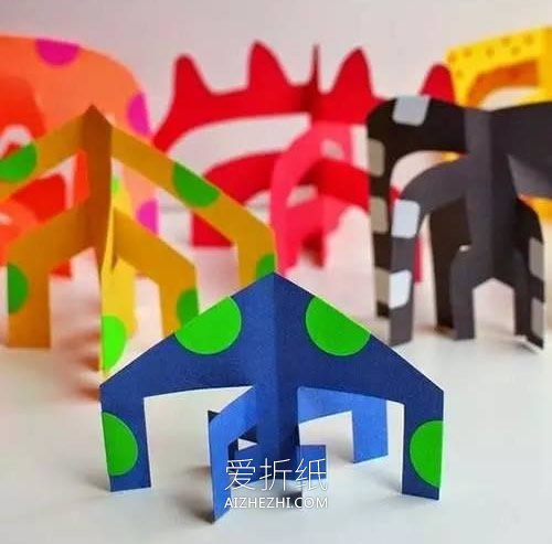 怎么做卡纸小动物图片 卡纸手工制作可爱动物- www.aizhezhi.com