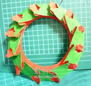 怎么做纸圣诞花环方法 卡纸手工制作圣诞花环- www.aizhezhi.com