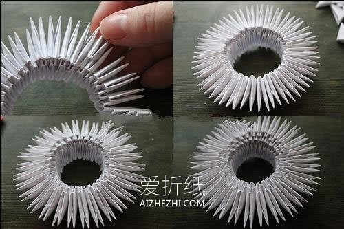 怎么做三角插天鹅图解 三角插制作情人节天鹅- www.aizhezhi.com