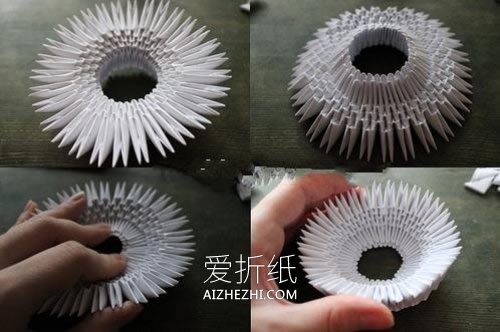 怎么做三角插天鹅图解 三角插制作情人节天鹅- www.aizhezhi.com