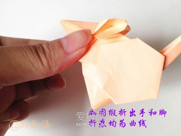 怎么折纸逼真的老鼠 手工立体老鼠的折法图解- www.aizhezhi.com