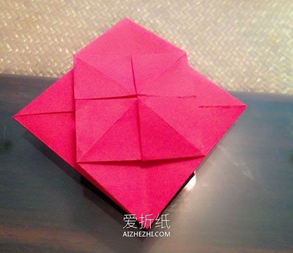怎么折纸心花怒放图解 手工心花怒放的折法- www.aizhezhi.com