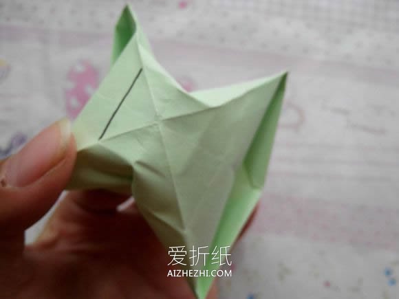 怎么折纸钻石玫瑰图解 手工钻石玫瑰花的折法- www.aizhezhi.com