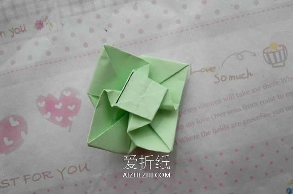 怎么折纸钻石玫瑰图解 手工钻石玫瑰花的折法- www.aizhezhi.com