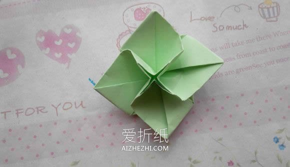 怎么折纸钻石玫瑰图解 手工钻石玫瑰花的折法- www.aizhezhi.com