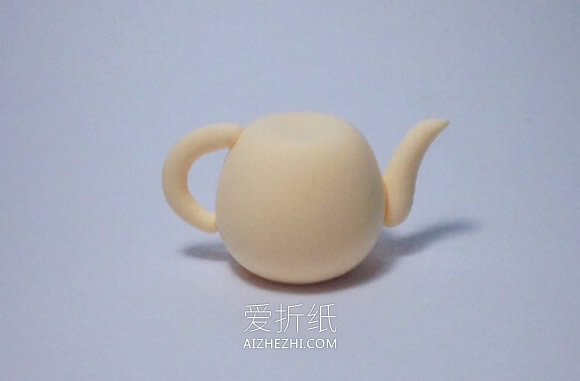 怎么做粘土茶壶花瓶 超轻粘土制作玫瑰花插花- www.aizhezhi.com