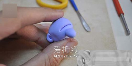 怎么做粘土蓝精灵图解 超轻粘土制作卡通人偶- www.aizhezhi.com