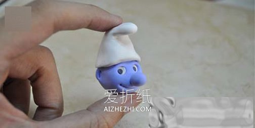 怎么做粘土蓝精灵图解 超轻粘土制作卡通人偶- www.aizhezhi.com