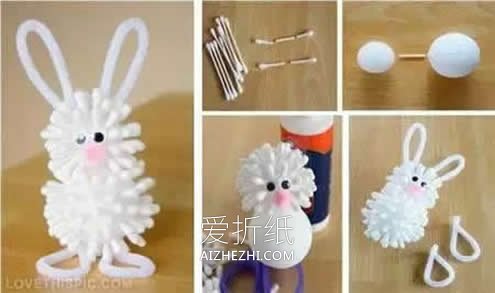 怎么用棉签做手工图片 幼儿棉签手工制作图片- www.aizhezhi.com