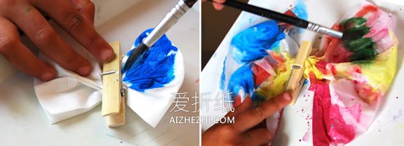 幼儿怎么做蝴蝶的教程 餐巾纸手工制作蝴蝶- www.aizhezhi.com