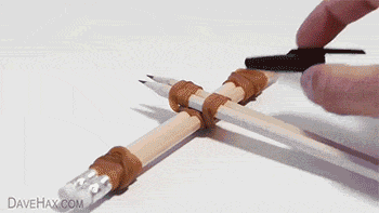 怎么做玩具弩的方法图解 铅笔文具手工制作弩- www.aizhezhi.com