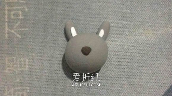 怎么做粘土小灰兔图解 超轻粘土制作卡通兔子- www.aizhezhi.com