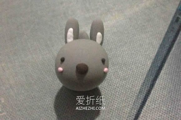 怎么做粘土小灰兔图解 超轻粘土制作卡通兔子- www.aizhezhi.com