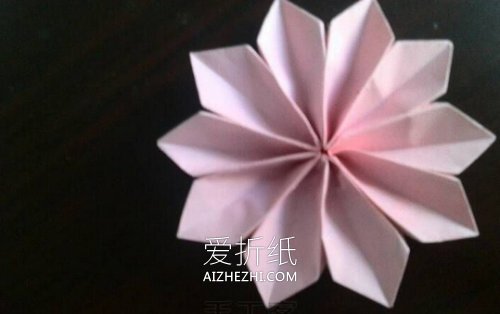 怎么简单折纸雪花图解 手工十瓣雪花的折法- www.aizhezhi.com