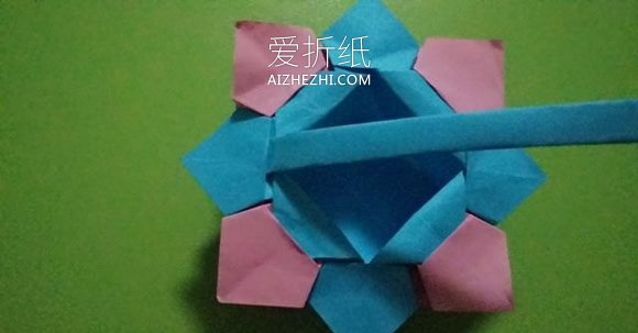 怎么折纸小花篮的方法 手工简单纸花篮的折法- www.aizhezhi.com