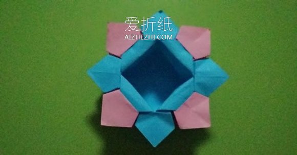 怎么折纸小花篮的方法 手工简单纸花篮的折法- www.aizhezhi.com