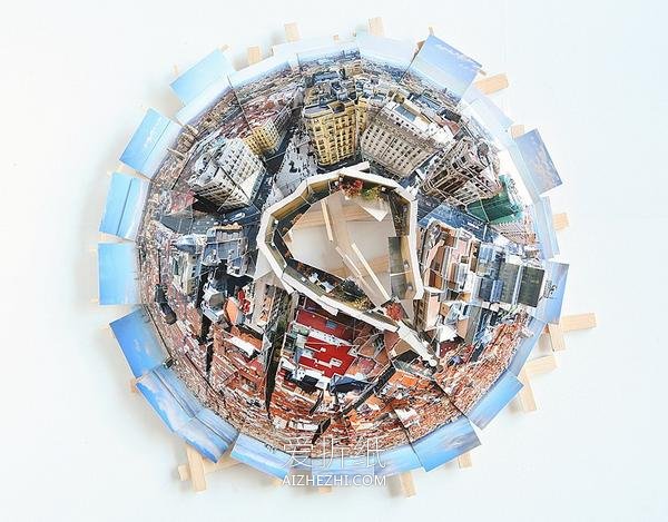 怎么做城市模型 多张照片拼接城市的立体纸雕- www.aizhezhi.com