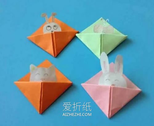 怎么折纸护书角图解 卡通护书角的折法图解- www.aizhezhi.com