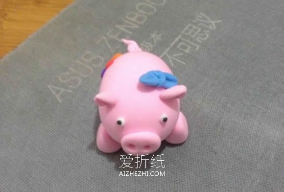 怎么做小粉猪的教程 超轻粘土手工制作小猪- www.aizhezhi.com