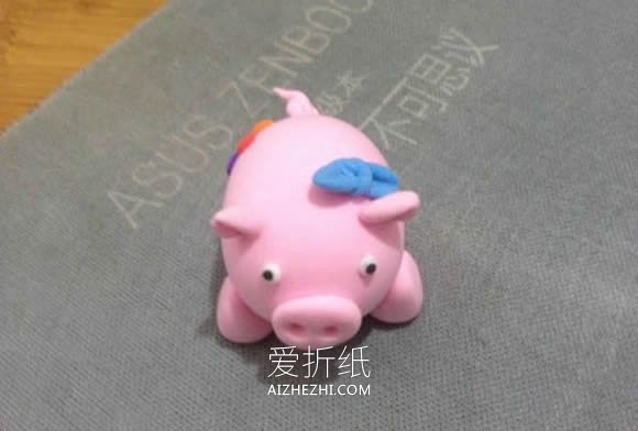 怎么做小粉猪的教程 超轻粘土手工制作小猪- www.aizhezhi.com