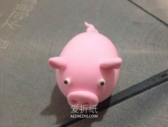 怎么做小粉猪的教程 超轻粘土手工制作小猪- www.aizhezhi.com