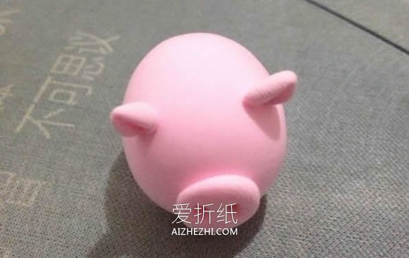 怎么做小粉猪的教程 超轻粘土手工制作小猪- www.aizhezhi.com