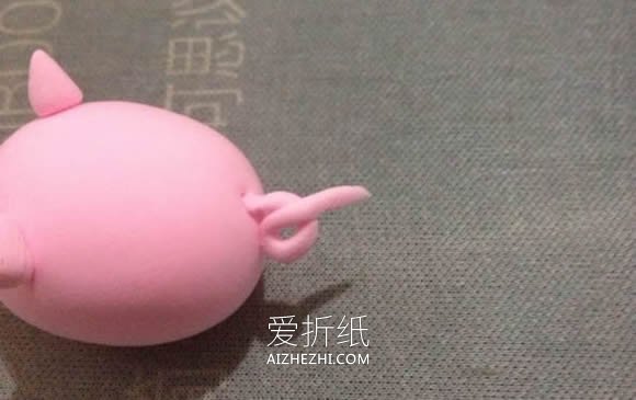 怎么做小粉猪的教程 超轻粘土手工制作小猪- www.aizhezhi.com