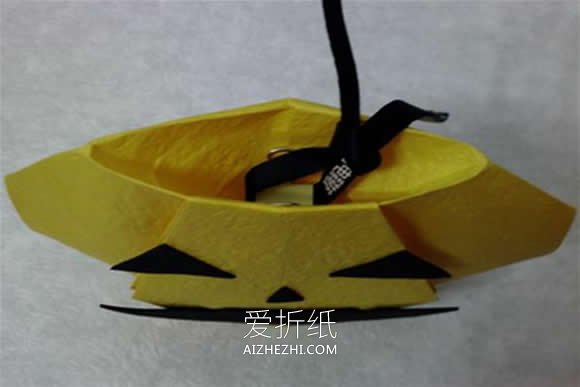 怎么简单折纸南瓜灯图解 手工南瓜怪挂饰折法- www.aizhezhi.com