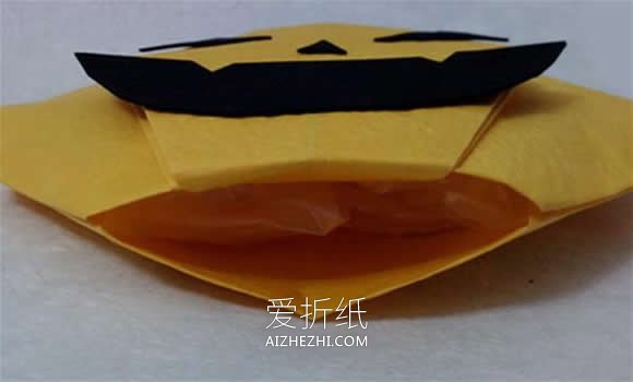 怎么简单折纸南瓜灯图解 手工南瓜怪挂饰折法- www.aizhezhi.com