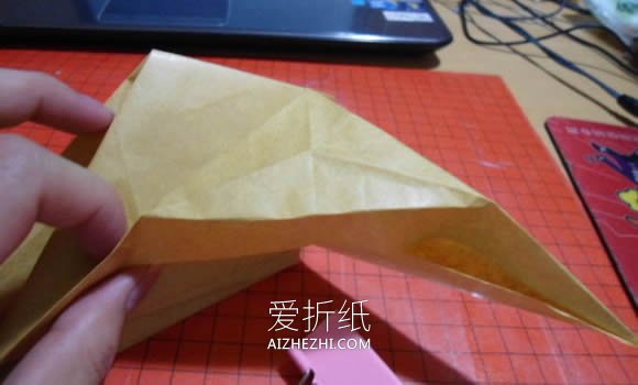 怎么折纸恶魔心图解 手工蝙蝠翅膀爱心折法- www.aizhezhi.com